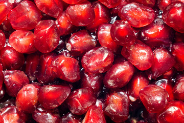 pomegranate fruit background close up