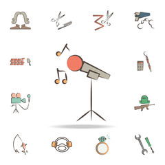 singer tools icon. Detailed set of tools of various profession icons. Premium graphic design. One of the collection icons for websites, web design, mobile app