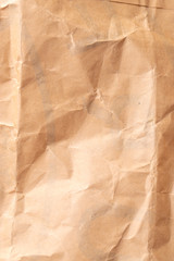 Recycle brown paper crumpled texture, Old paper surface for background