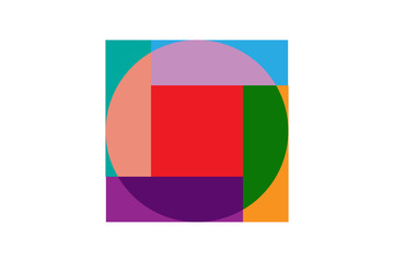 Logotipo cuadrado de colores.