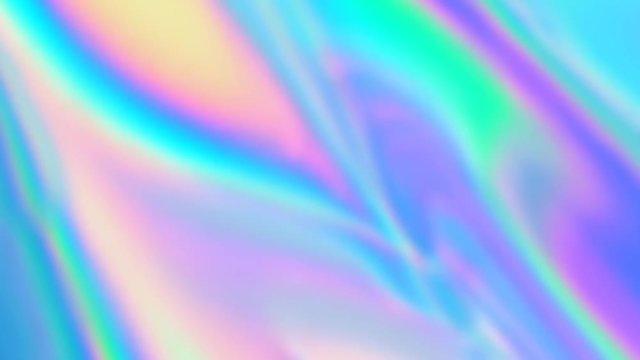 Loop of holographic texture with neon and pastel gradient colors.