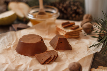 Norwegian brown cheese still life 