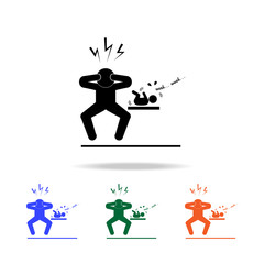 Sleepless nights of parents, not a sleeping child multicolor icons