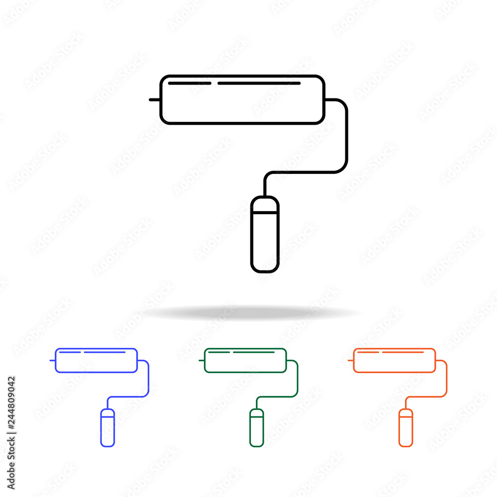 Poster roller icon. elements of real estate in multi colored icons. premium quality graphic design icon. si