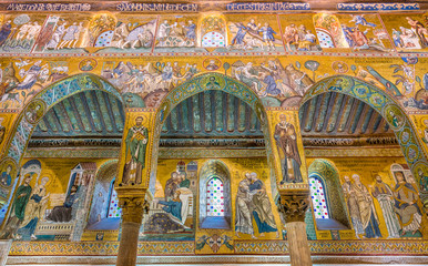 The Palatine Chapel from the Norman Palace (Palazzo dei Normanni) in Palermo. Sicily, Italy.