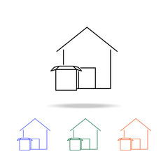 warehouse icon. Elements of real estate in multi colored icons. Premium quality graphic design icon. Simple icon for websites, web design, mobile app