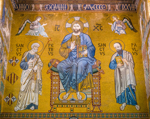 The Palatine Chapel from the Norman Palace (Palazzo dei Normanni) in Palermo. Sicily, Italy.