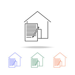 Lease Contract icon. Elements of real estate in multi colored icons. Premium quality graphic design icon. Simple icon for websites, web design, mobile app