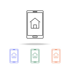 smart home design icon. Elements of real estate in multi colored icons. Premium quality graphic design icon. Simple icon for websites, web design, mobile app