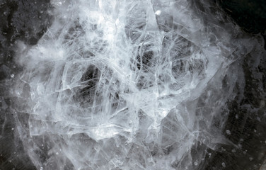 Galaxy in ice patterns