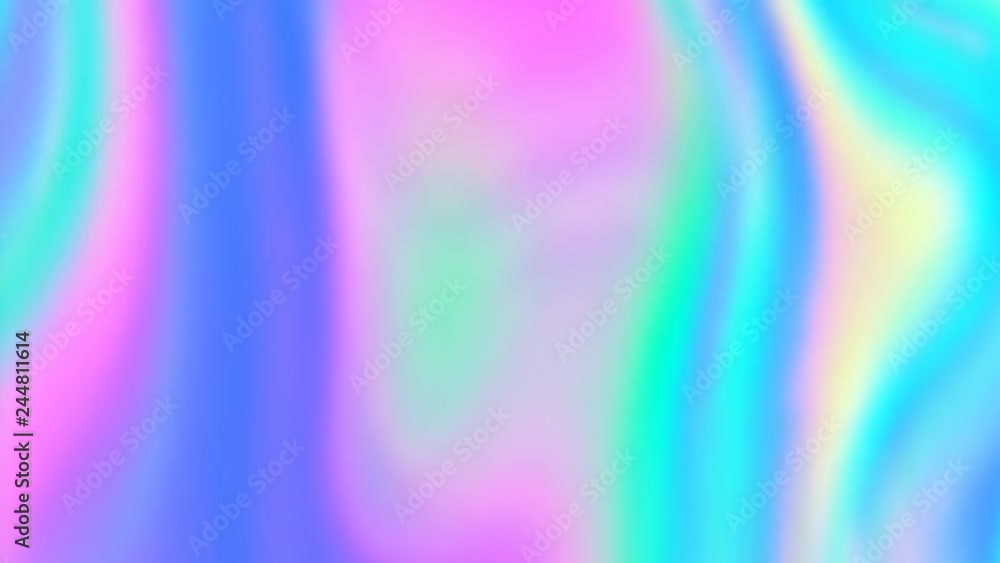 Poster loop of holographic texture with neon and pastel gradient colors.