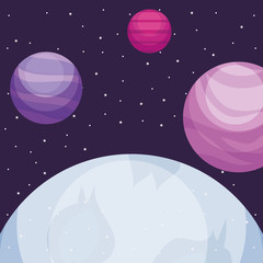 Space planets design