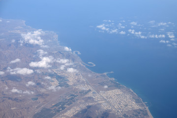 sea and land top view, Arab Emirates