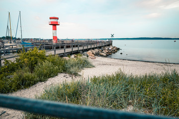 Norddeutschland Eckernförde Ostsee Strand Leuchtturm Küste