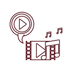 music note with speech bubble isolated icon