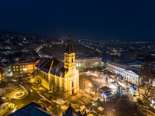 Obraz premium Bird eye view of Szekszard