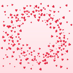 Fototapeta na wymiar Beautiful Valentines confetti hearts falling on background. 
