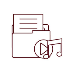 folder with objects isolated icon