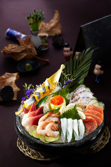 Delicious Japanese food combination, sushi