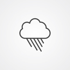Rainy vector icon sign symbol