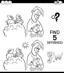 differences game for kids color book