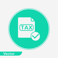Tax vector icon sign symbol