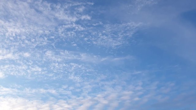Clouds in the blue sky in winter