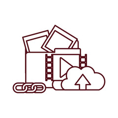 folder with objects isolated icon