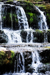 Waterfalls of Bolao in the Cantabrian sea coast, Spain