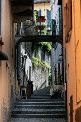 Fototapeta na wymiar Old scenic street in Bellagio, Como lake, Italy