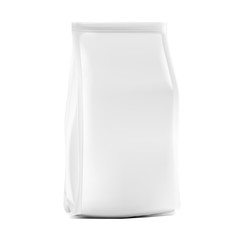 Perfect quality vertical bag mockup. Perspective view. Vector illustration isolated on white background. Easy to use for presentation your product, idea, design. EPS10.