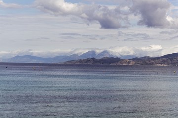 Landscape at the coast in Northern Corsica near Ile Rousse.
