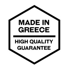 Made in Greece label on white