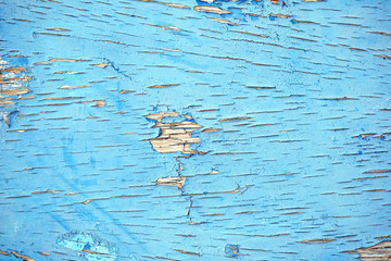 Detail of the cracked structure of an old boat