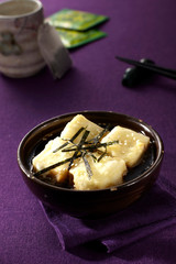 Delicious Japanese food, Fried tofu snacks