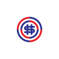 Circle with Dollar logo design