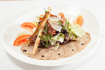 salad on a plate