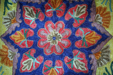 Beautiful detail of a carpet in the market