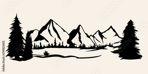 Free Free 66 Outline Simple Mountain Svg SVG PNG EPS DXF File