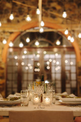 Table setting for dinner party