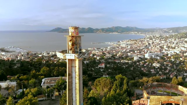 aerial shot of cannes