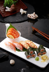 Delicious Japanese food, sushi combo