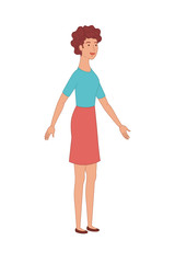 young woman standing avatar character