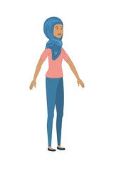 young woman standing avatar character