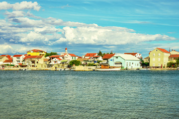 Fototapeta premium Beach and marina on the island of Murter, Croatia