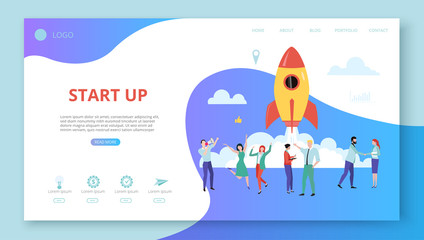 New business start up. Landing page or web site template.