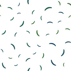 Dark Blue, Green vector seamless texture with curved lines.