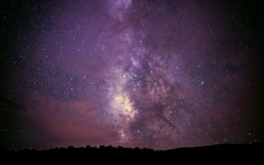 Fototapeta na wymiar Purple Milky Way
