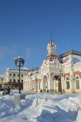 Russia. Yekaterinburg. Beautiful winter city landscape .