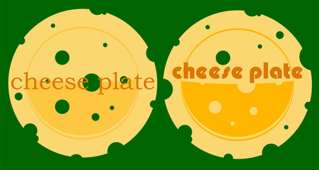 creative logo using negative space cheese plate